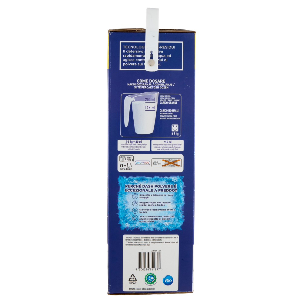 Dash Power Detersivo Lavatrice in Polvere 105 Lavaggi, , large