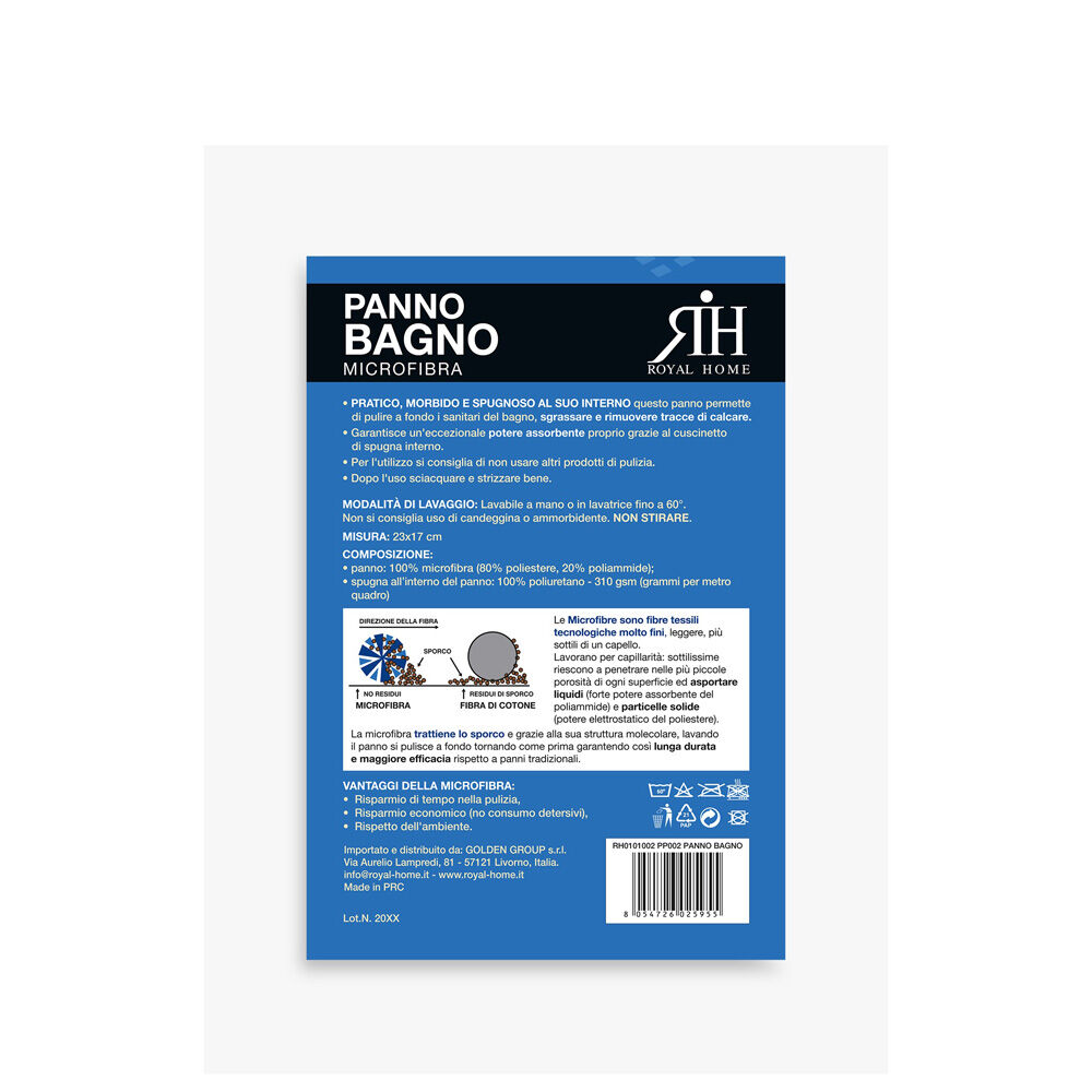 Puli Panno Microfibra Bagno, , large