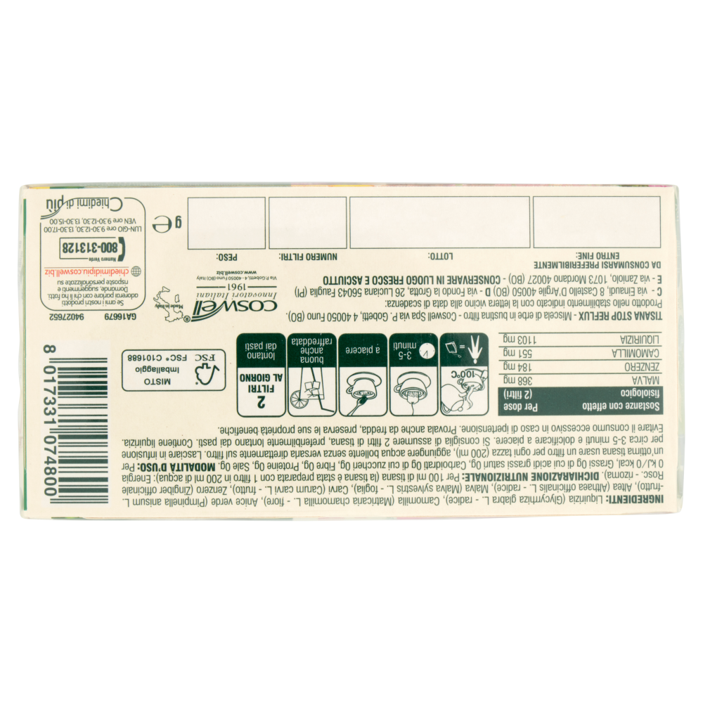 L'Angelica Le Tisane Nutraceutica Stop Reflux 20 Filtri, , large