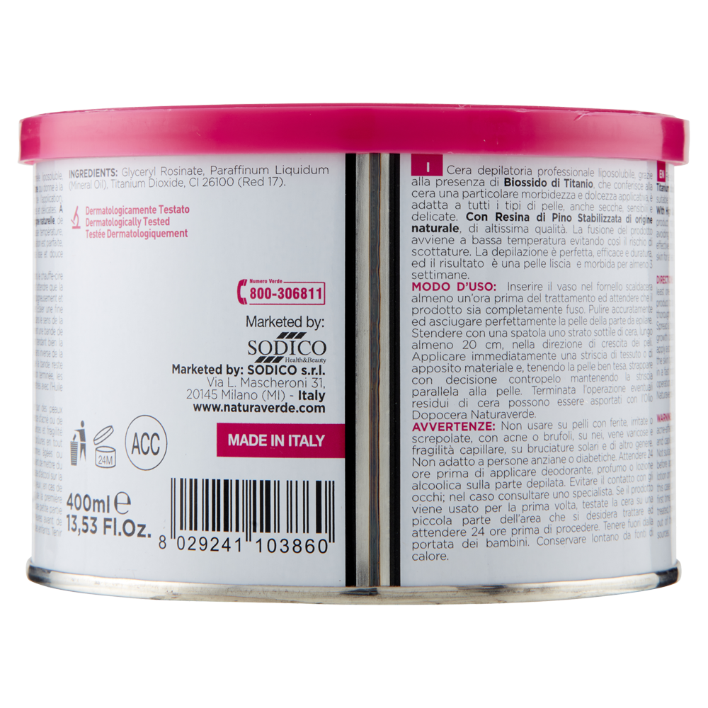 Naturaverde Cera Liposolubile Titanio 400 ml, , large