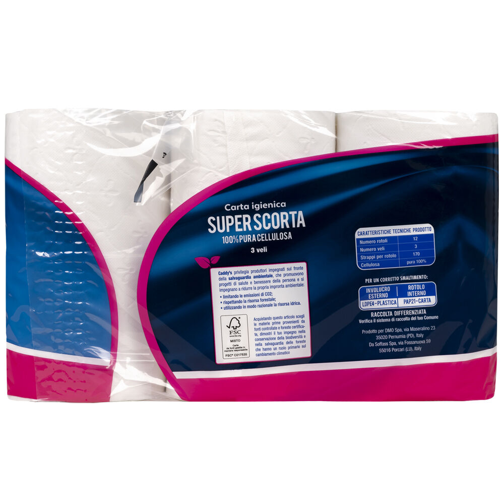 Caddy's Carta Igienica 12 Rotoli, , large
