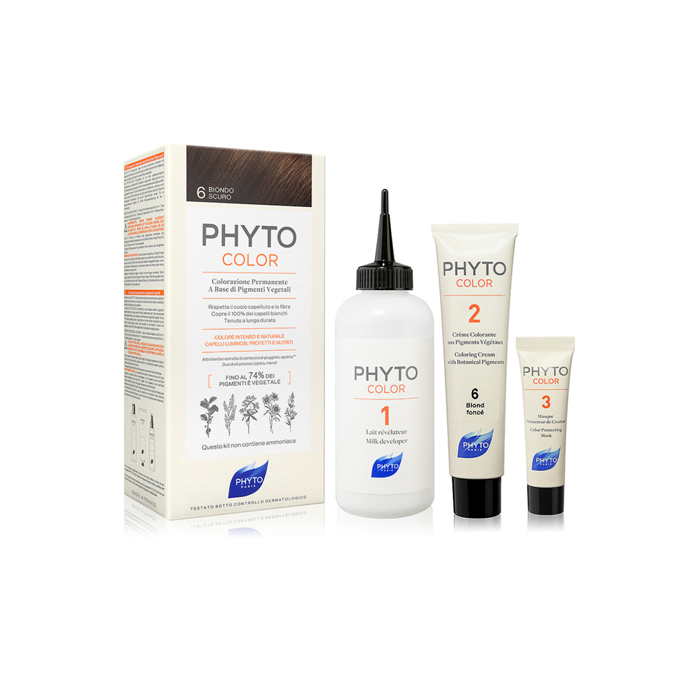 Phyto Phytocolor 6 Biondo Scuro Colorazione Permanente Per Capelli, , large