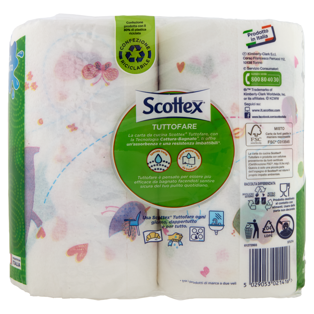 Scottex Tuttofare Carta da Cucina 4 Rotoli, , large