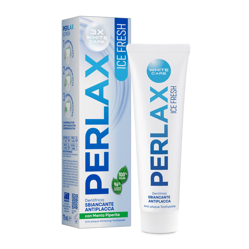 Perlax Dentifricio Sensitive 3X White Care Sbiancante Protettivo con Acido Ialuronico 75 ml - -