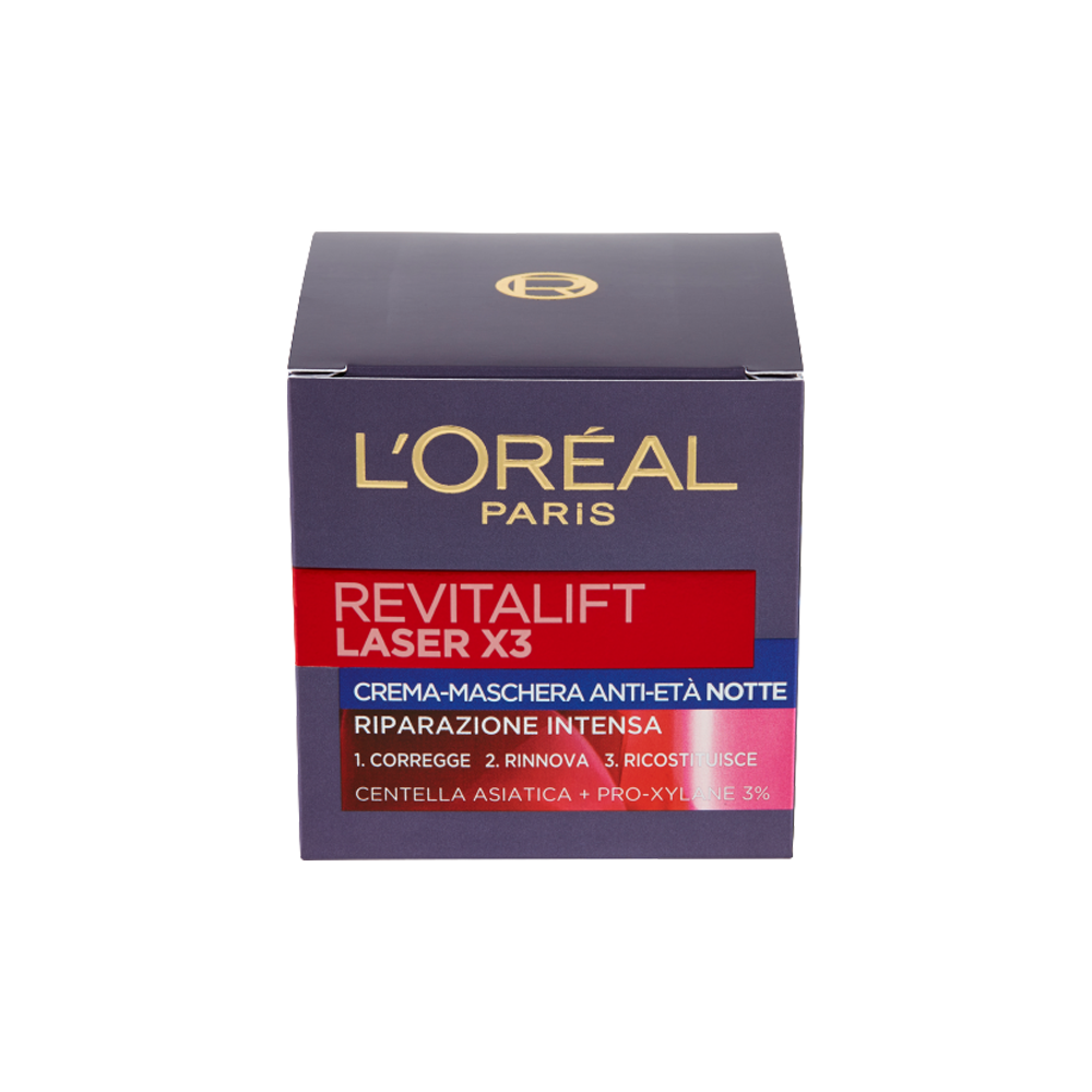 L'Oréal Paris Revitalift Laser X3 Crema-Maschera Anti-Età Notte 50 ml, , large