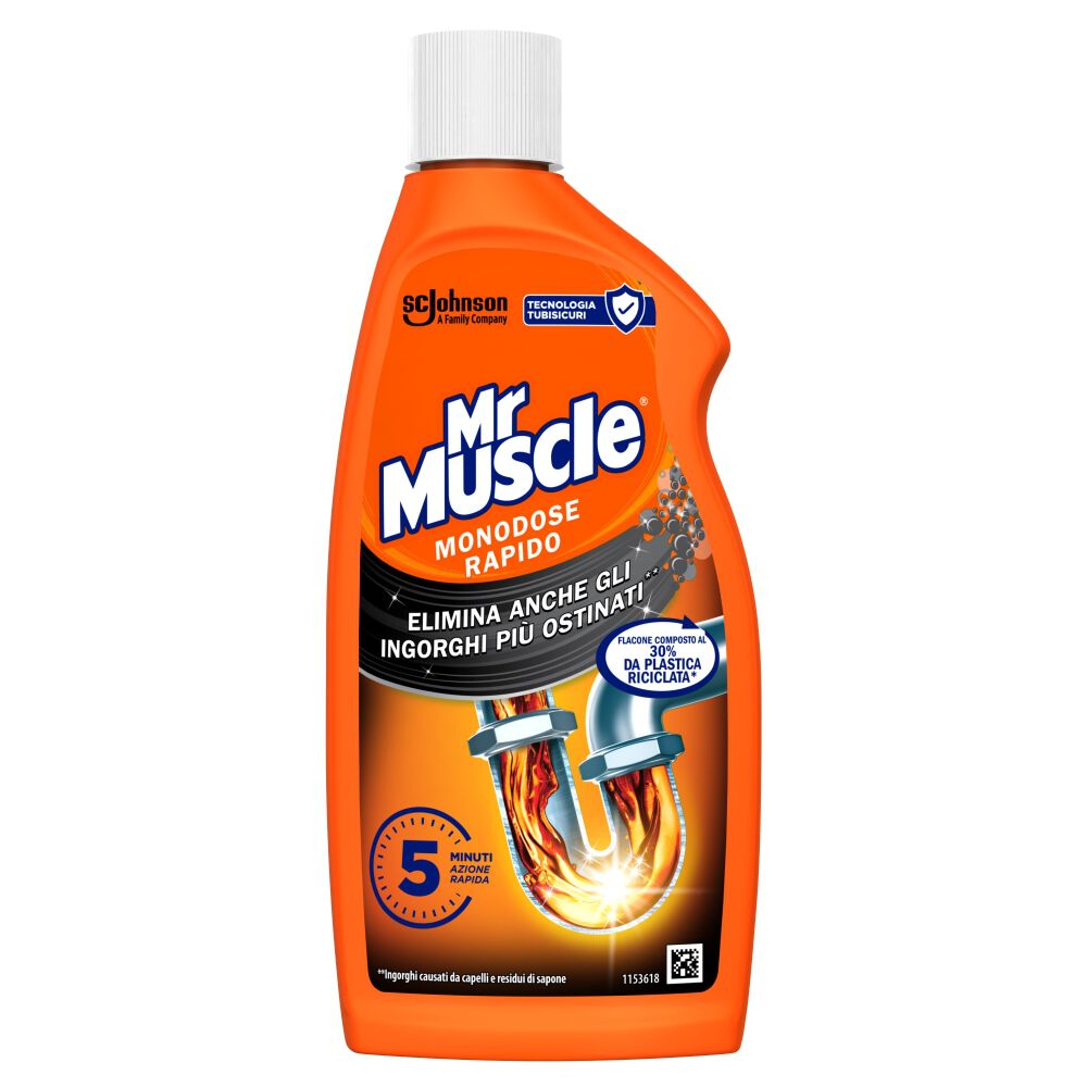 Mr Muscle Idraulico Monodose Tubi e Scarichi Gel 500ml, , large