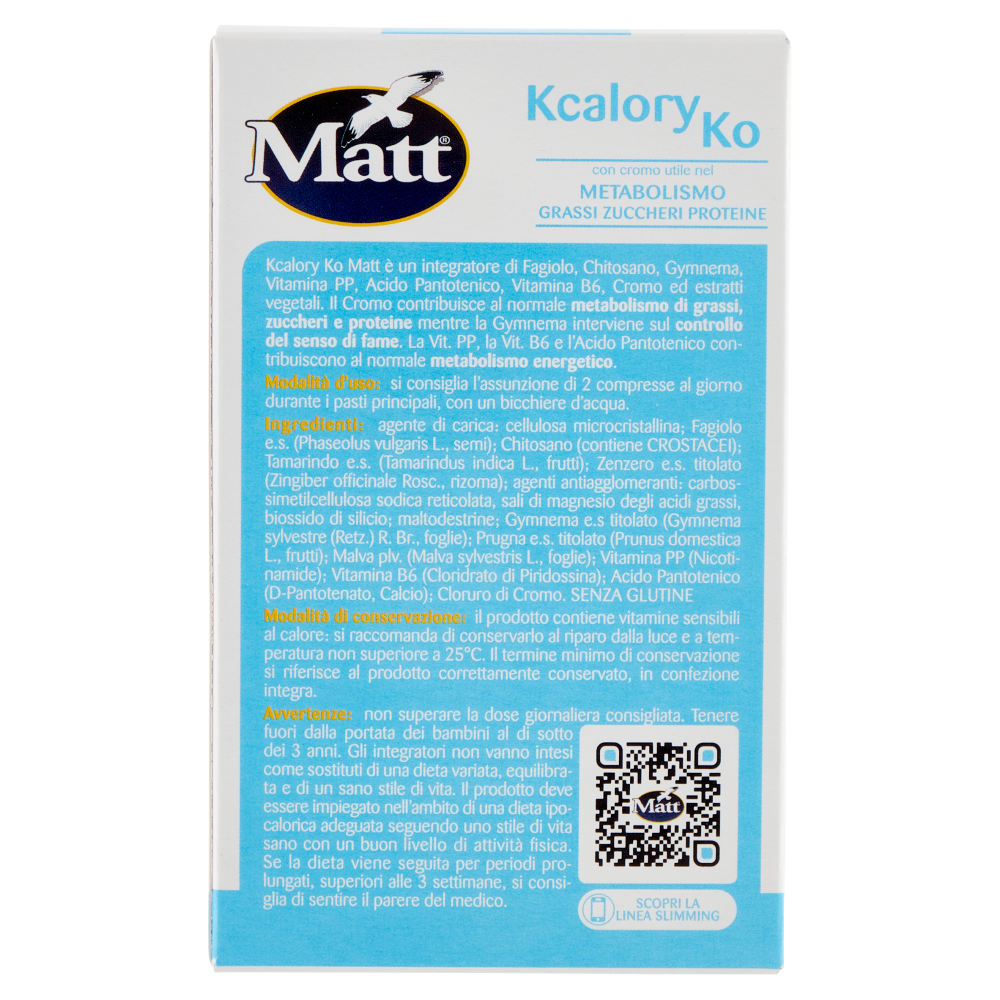 Matt Slimming Kcalory Ko 30 compresse 30 g, , large