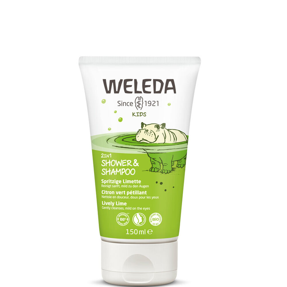 Weleda Kids 2‑in‑1 Doccia & Shampoo Lime frizzante 150 ml, , large