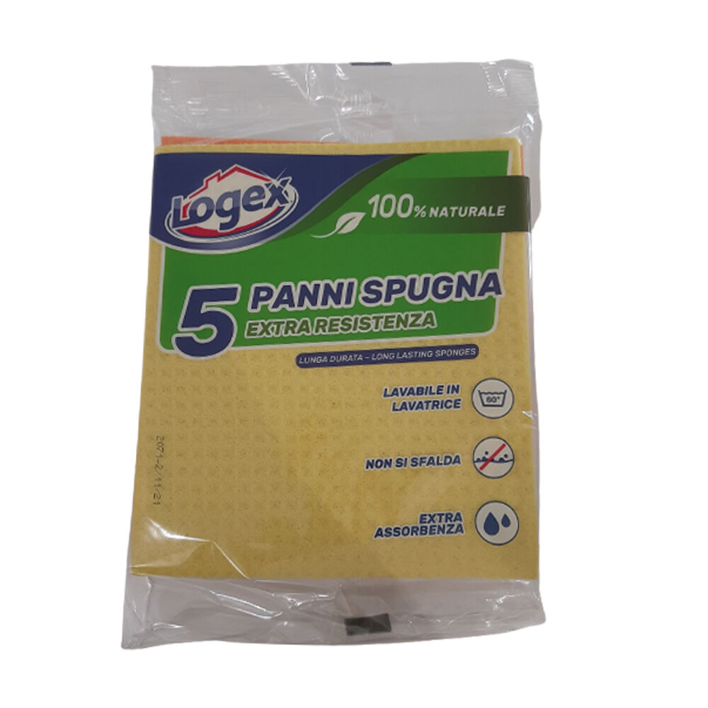 Logex Panni Spugna 5 Pezzi, , large