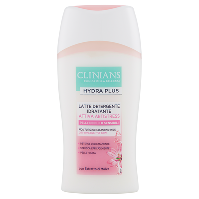 Clinians Hydra Plus Latte Detergente Idratante Attiva Antistress 200 ml