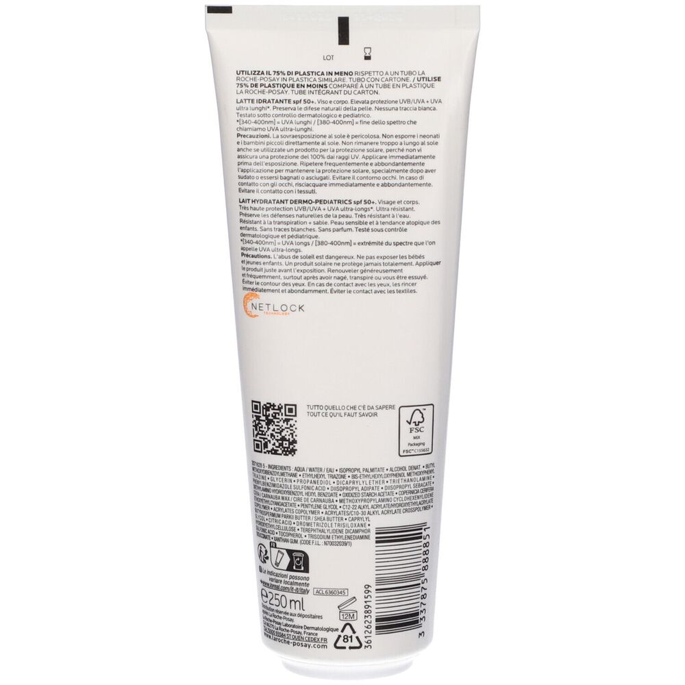 La Roche-Posay Anthelios Dermo-Pediatrics Latte Idratante Spf 50+, , large