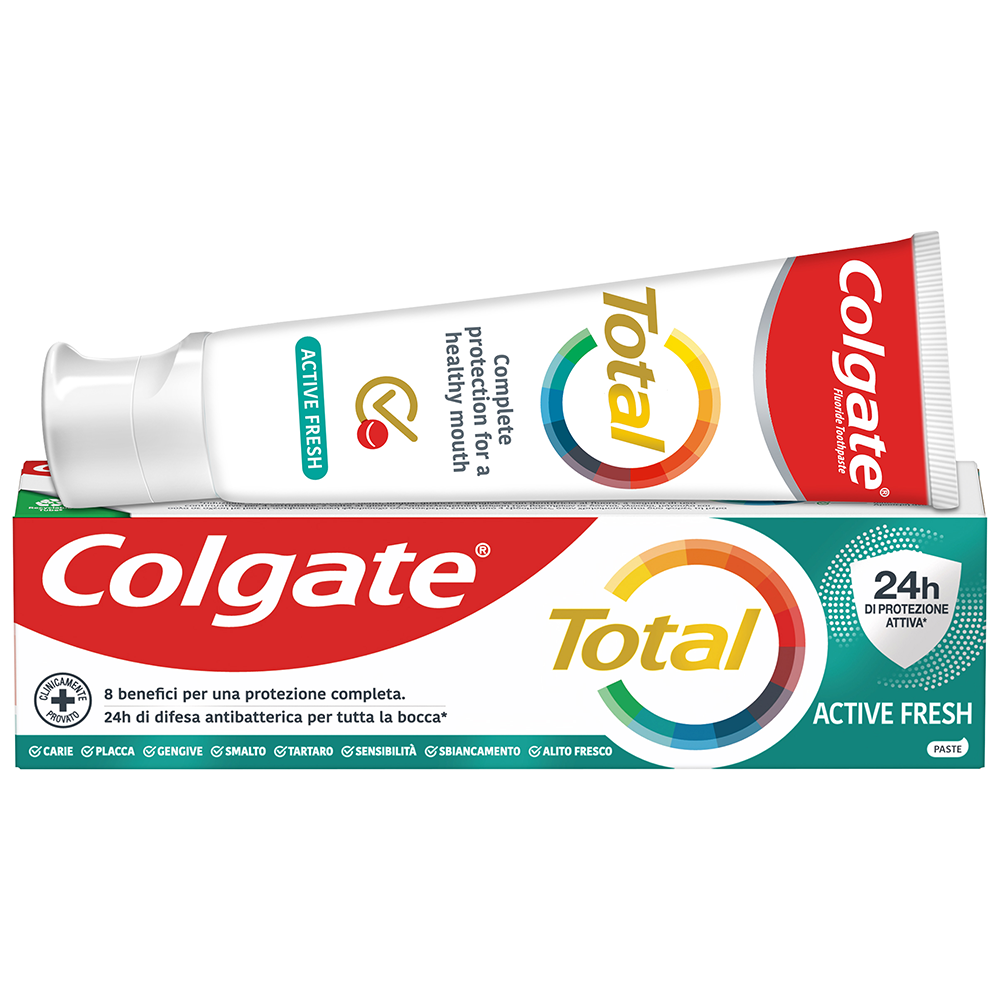 Colgate Dentifricio Total Active Fresh 24h di Protezione Attiva 75 ml, , large