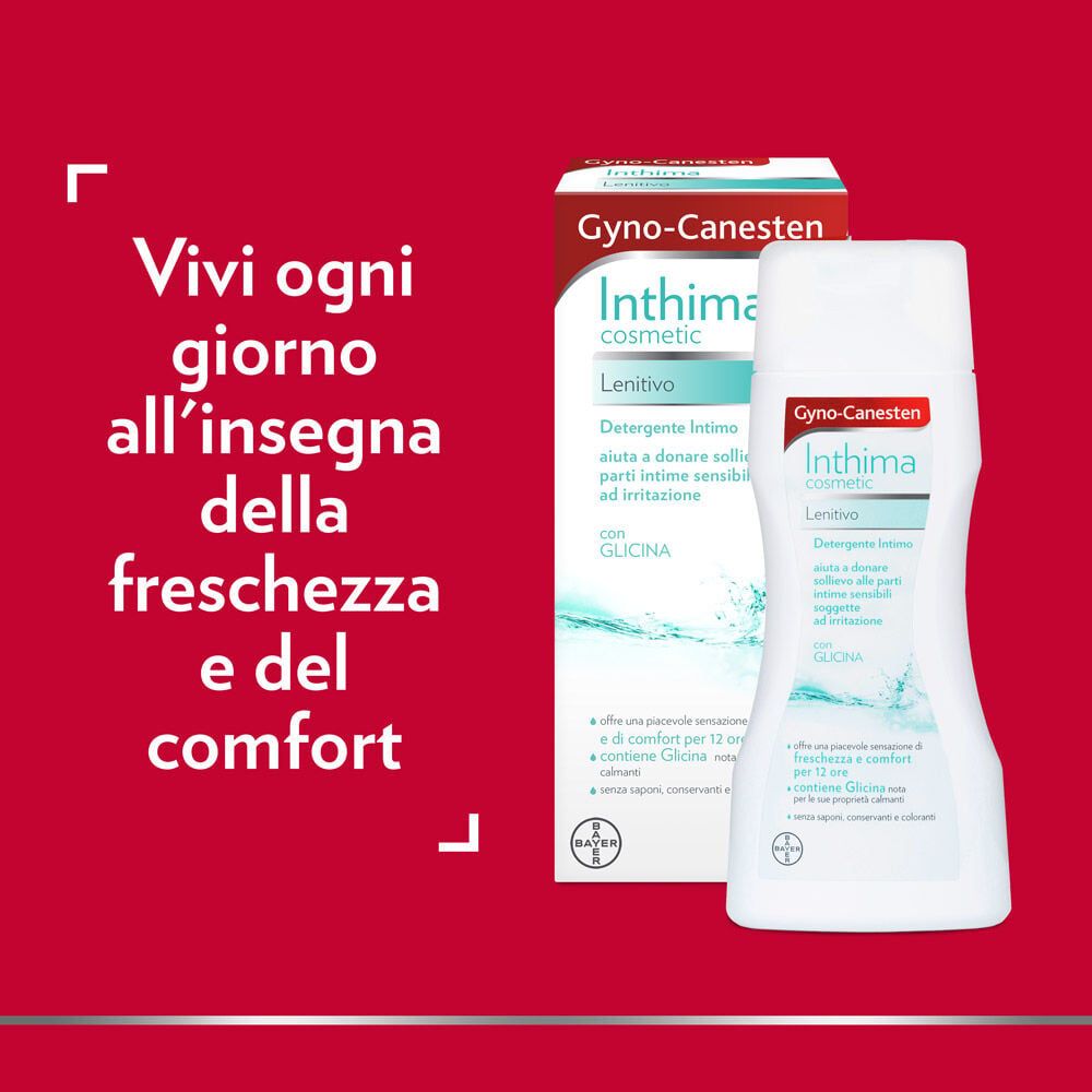 Gyno-Canesten Inthima Detergente Intimo Lenitivo con Glicina Flacone 200ml, , large
