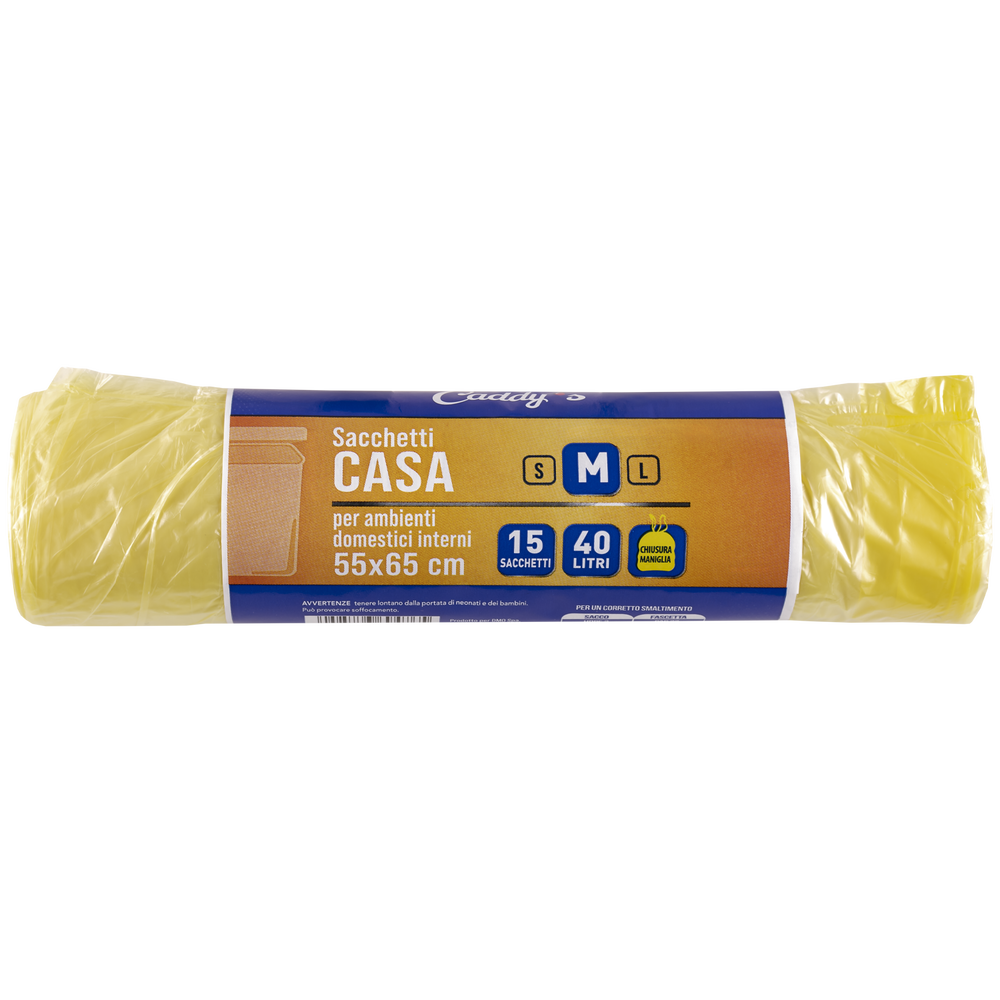 Caddy's Sacchetti M Giallo 55x65 15 Pezzi, , large