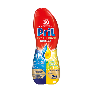 Pril Excellence Duo Gel Limone 30 Lavaggi