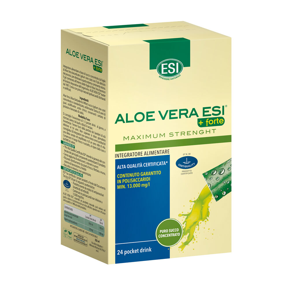 Aloe Vera Succo + Forte Con Mirtillo 24 Drink - -