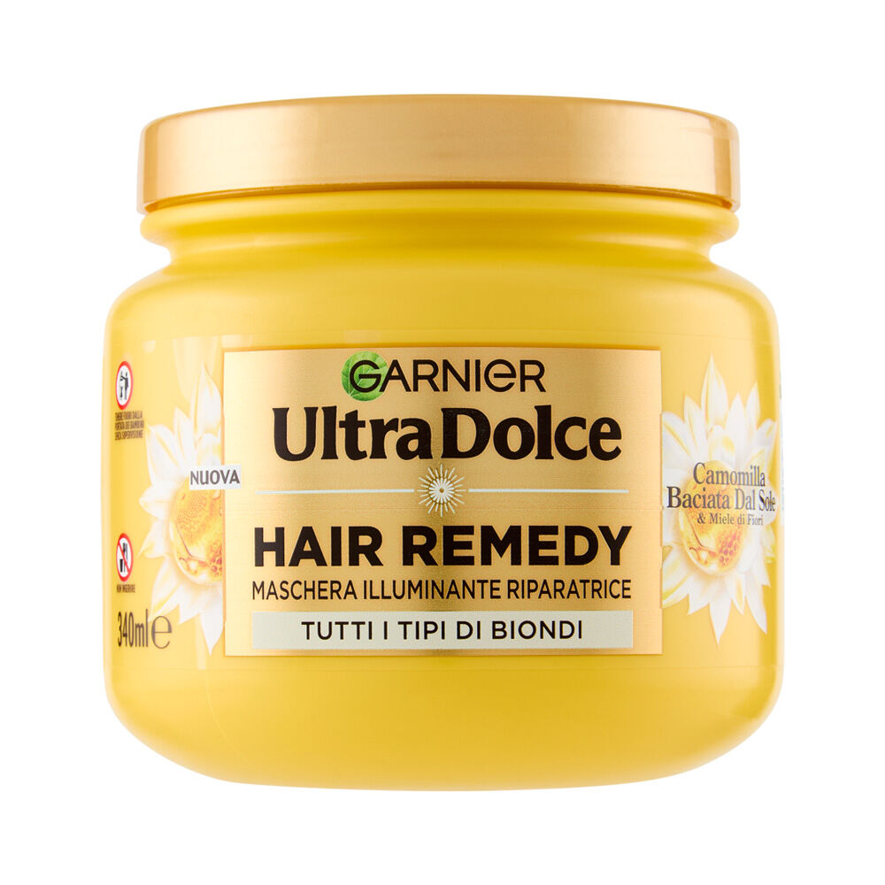 Garnier Ultra Dolce Maschera Illuminante Riparatrice Camomilla & Miele di Fiori 340 ml - -
