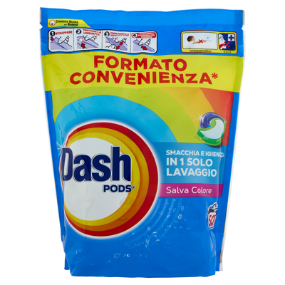 Dash Pods Detersivo Lavatrice In Capsule Salva Colore 50 Lavaggi