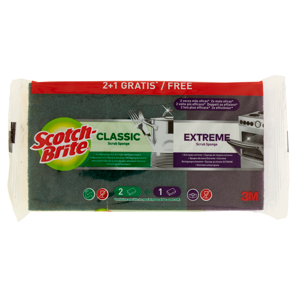 Scotch Brite Classic 2+1 pezzi - -