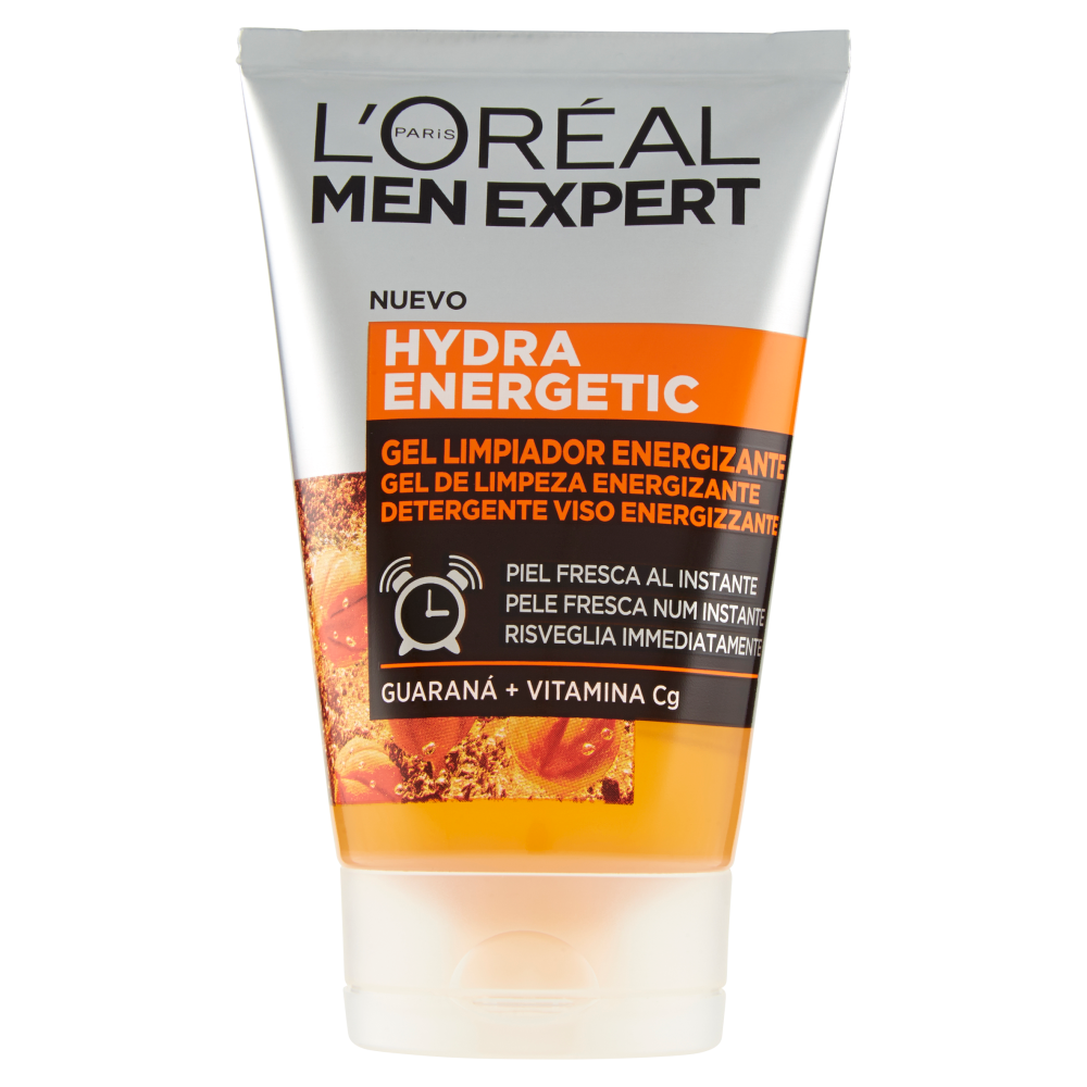 L'Oréal Men Expert Detergente Viso Energizzante in Gel Hydra Energetic 100 ml, , large
