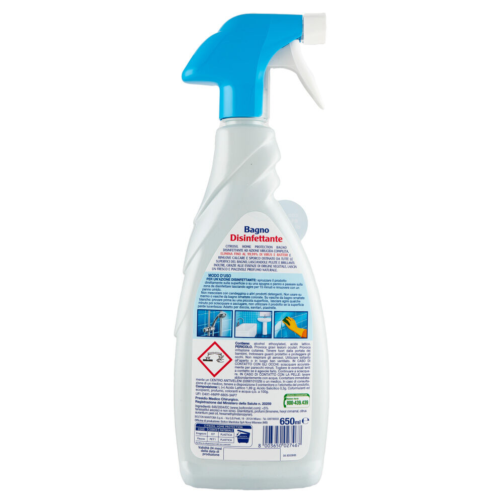 Citrosil Protection Bagno Disinfettante 650ml, , large