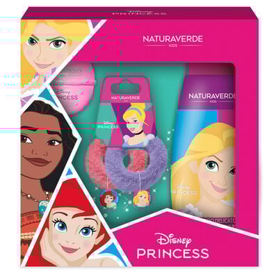Naturaverde Cofanetto Princess: Shampoo Delicato 300ml + Bomba da Bagno 100g + Elastici per Capelli