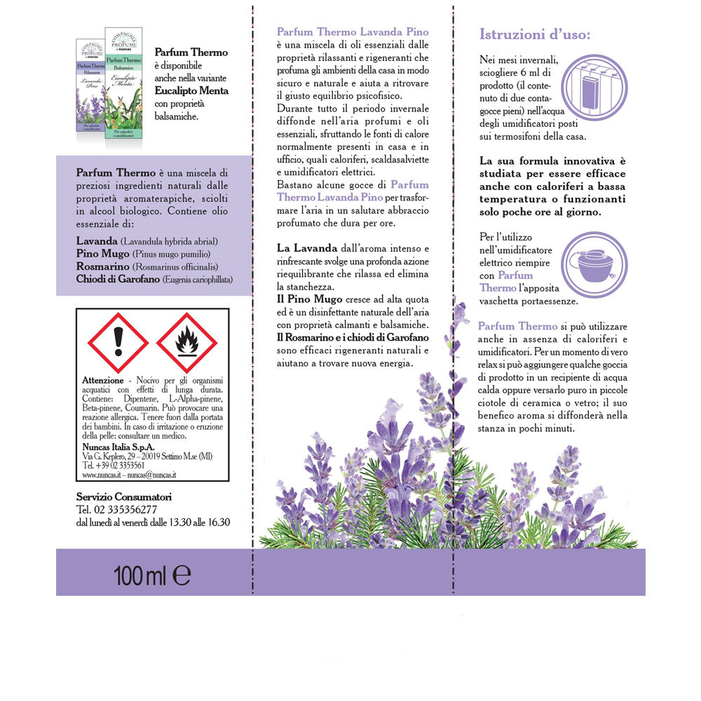 Nuncas Parfum Thermo Lavanda e Pino 100ml, , large