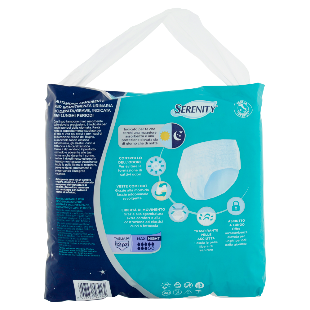 Serenity Pants Notte Maxi Taglia M 12 Pezzi, , large