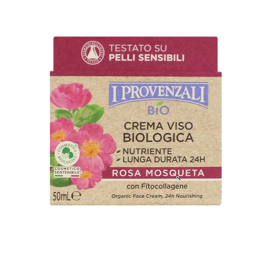 I Provenzali Bio Crema Viso Nutriente Biologica Rosa Mosqueta 50 ml, , large