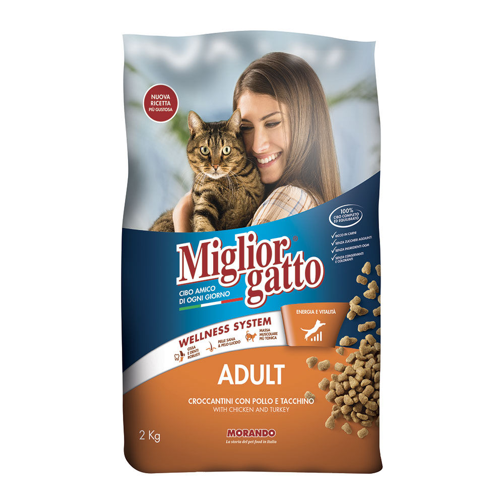 Migliorgatto Adult Croccantini con Pollo e Tacchino 2 Kg, , large