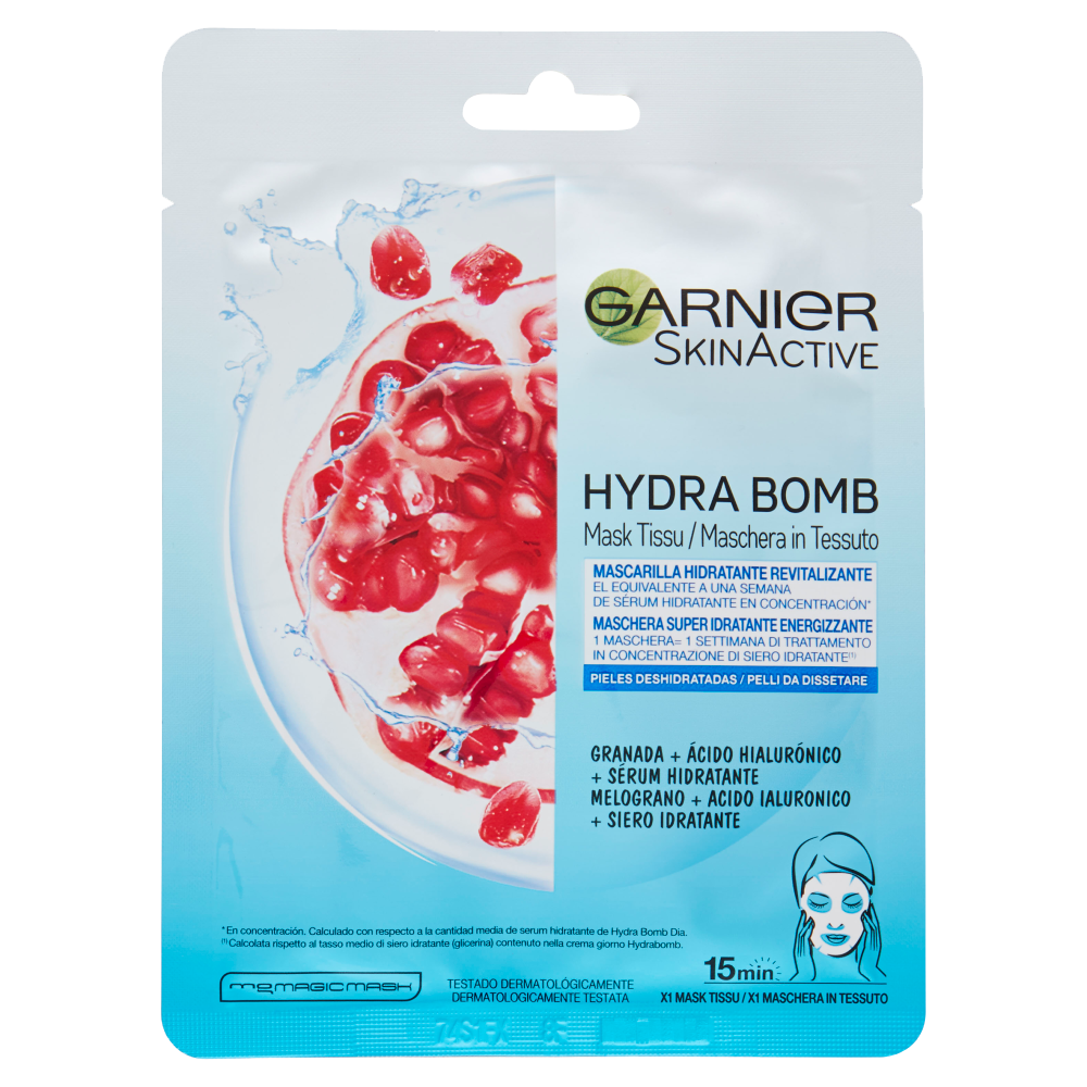 Garnier SkinActive Hydra Bomb Maschera Super Idratante Energizzante 28 g - -