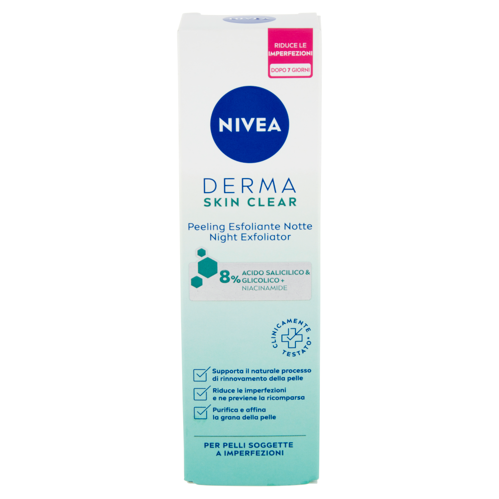 Nivea Derma Skin Clear Peeling Esfoliante Notte 40 ml - -