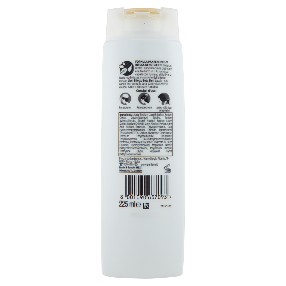 Pantene Pro-V Lisci Effetto Seta 3in1 225 ml, , large