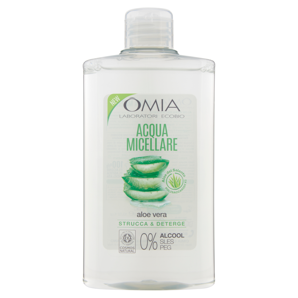 Omia Ecobio Aloe Vera Acqua Micellare Strucca & Deterge 400 ml, , large