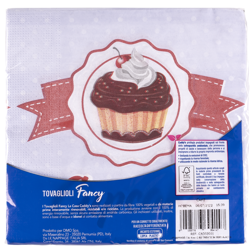 Caddy's Tovaglioli 33x33 Cupcake 40 Pezzi, , large