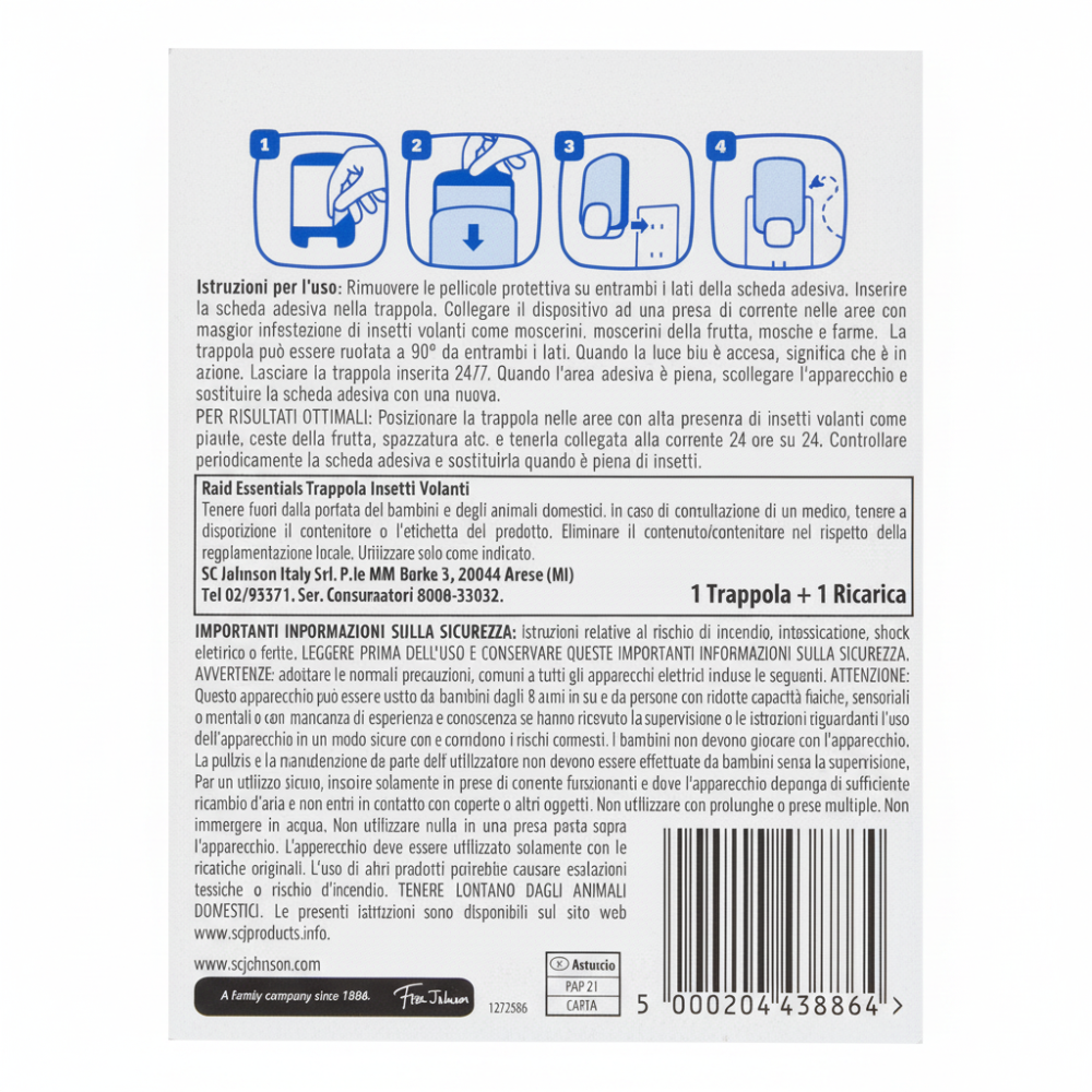 Raid Trappola Insetti Volanti - Base + 1 Ricarica, , large