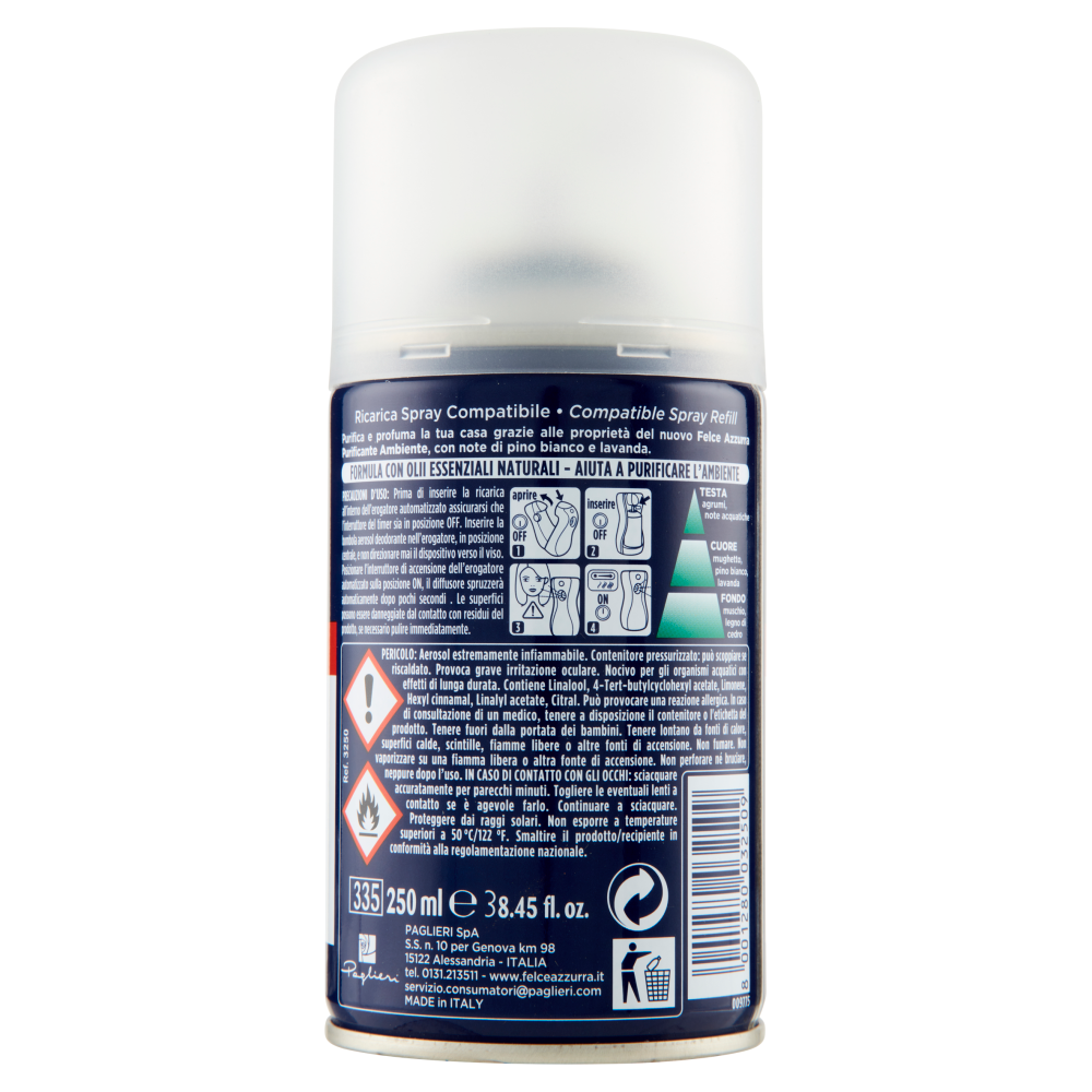 Felce Azzurra Purificante Ambiente Ricarica Spray 250 ml, , large