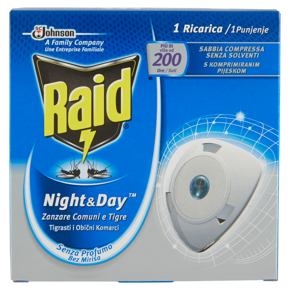Raid Night & Day Zanzare Ricarica 10 Giorni, , large