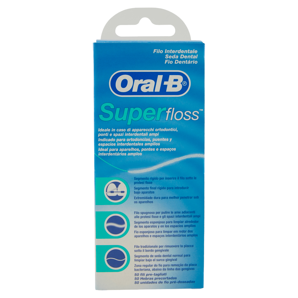 Oral-B Filo Interdentale Super Floss 50 Fili Pre-Tagliati - -