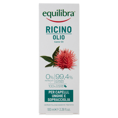 Equilibra Ricino Olio per Capelli, Unghie e Sopracciglia 100 ml