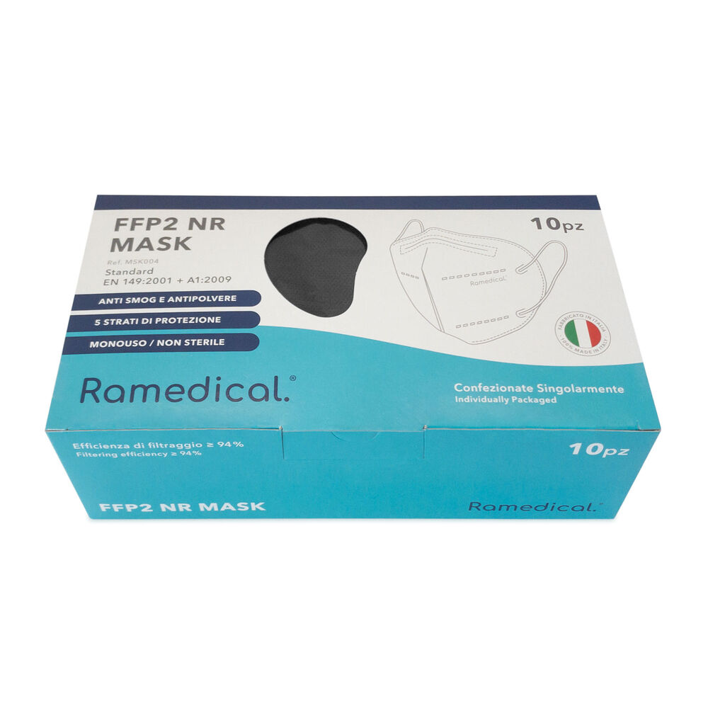 Ramedical Mascherina FFP2 Nera 10 Pezzi,  Ramedical Mascherina FFP2 Nera 10 Pezzi, , large