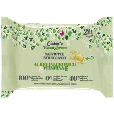 Caddy&rsquo;s Beauty Green Salviette Struccanti 20pz