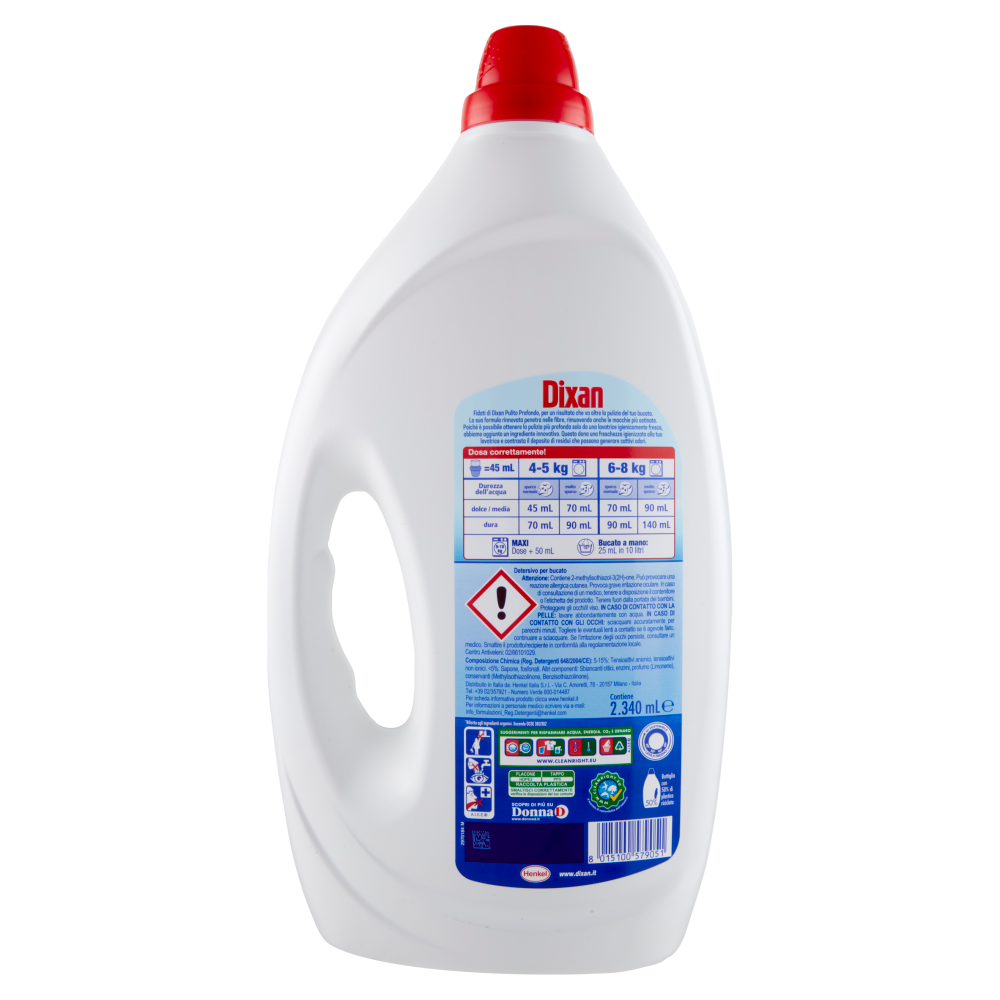 Dixan Detersivo Liquido Lavatrice 52 Lavaggi, , large