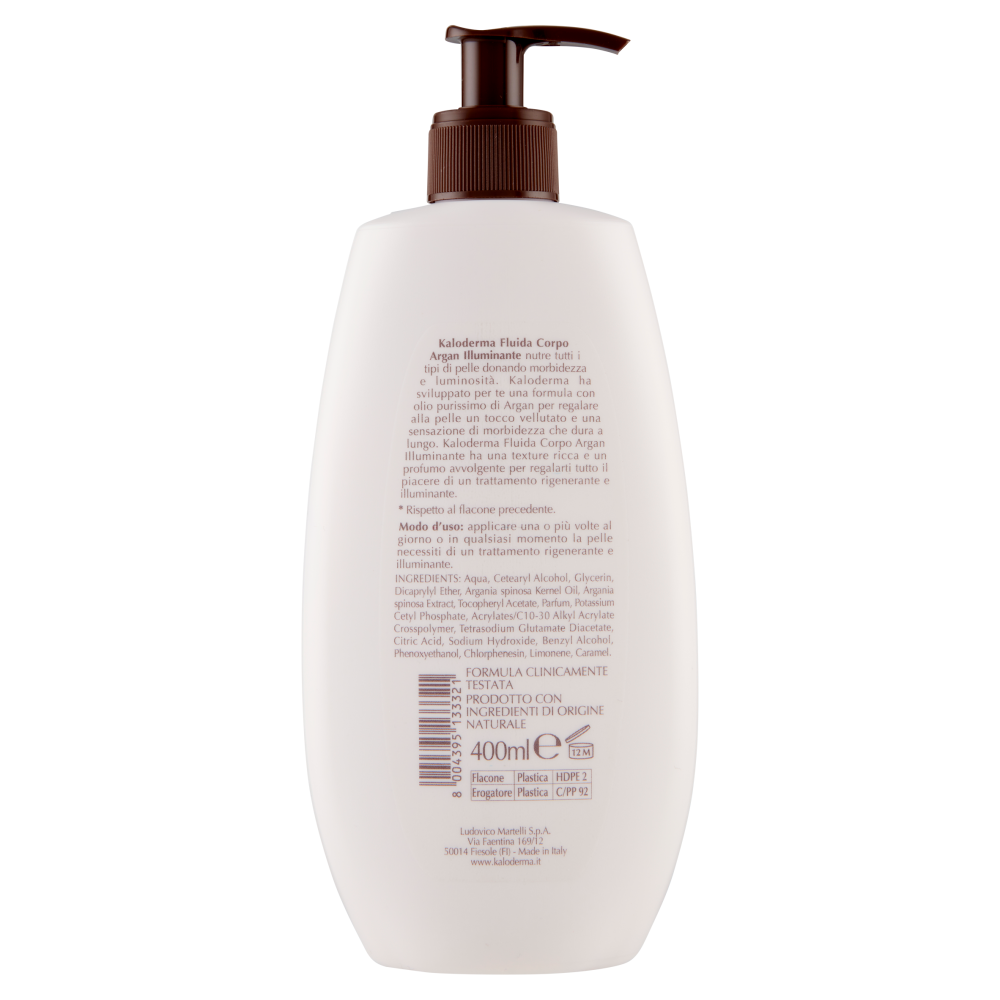 Kaloderma Illuminante Argan Fluida Corpo 400 ml, , large