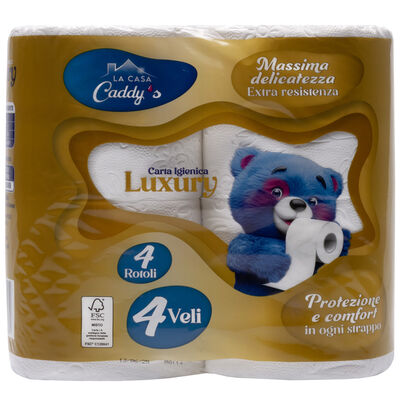 Caddy's Carta Igienica 4 Veli 4 Rotoli