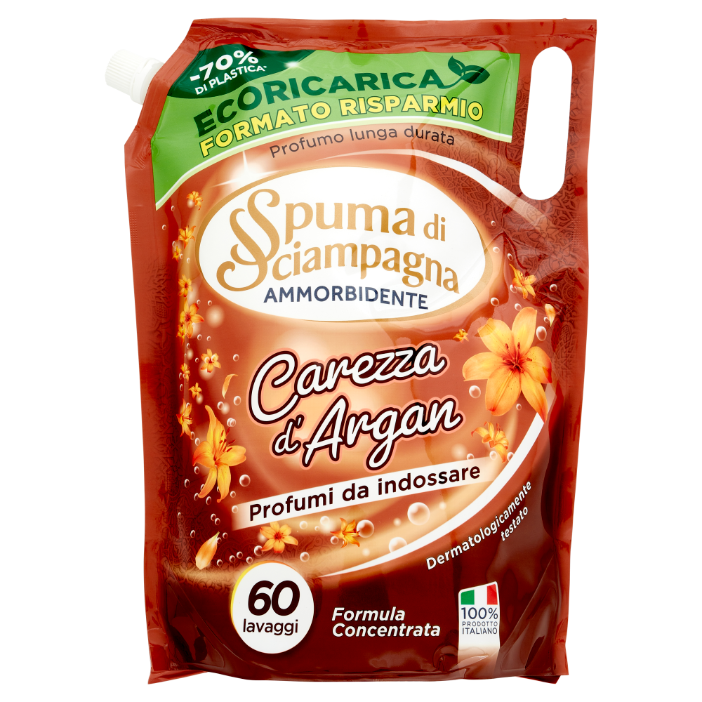 Spuma di Sciampagna Ammorbidente Carezza d'Argan Ecoricarica 1500 ml, , large