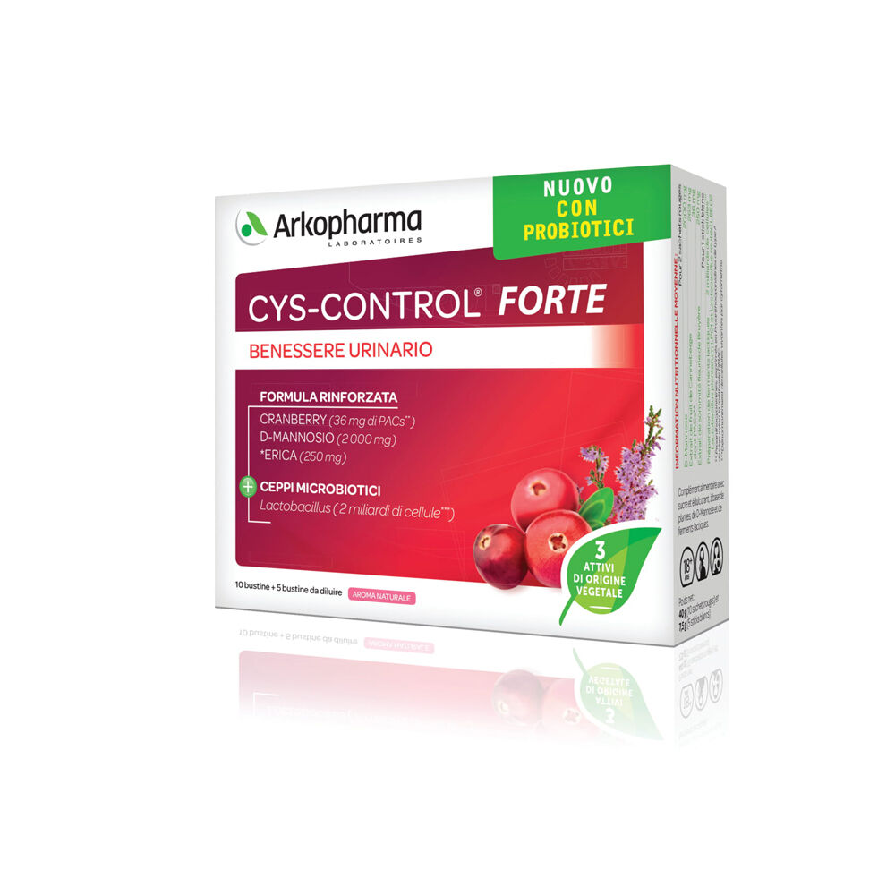 Arkopharma Cys Control Forte 15 Bustine con D-Mannosio e probiotici, , large