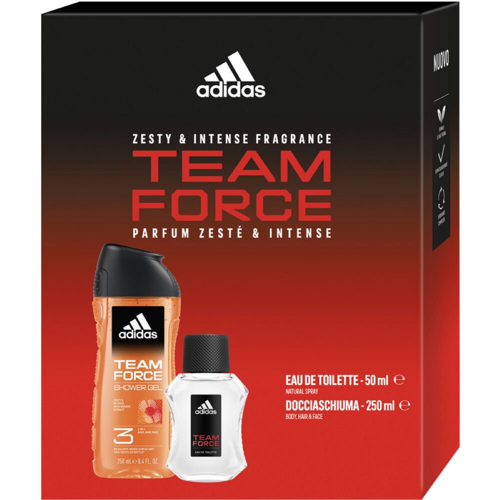 Adidas Team Force Eau de Toilette e Shower Gel Cofanetto , , large