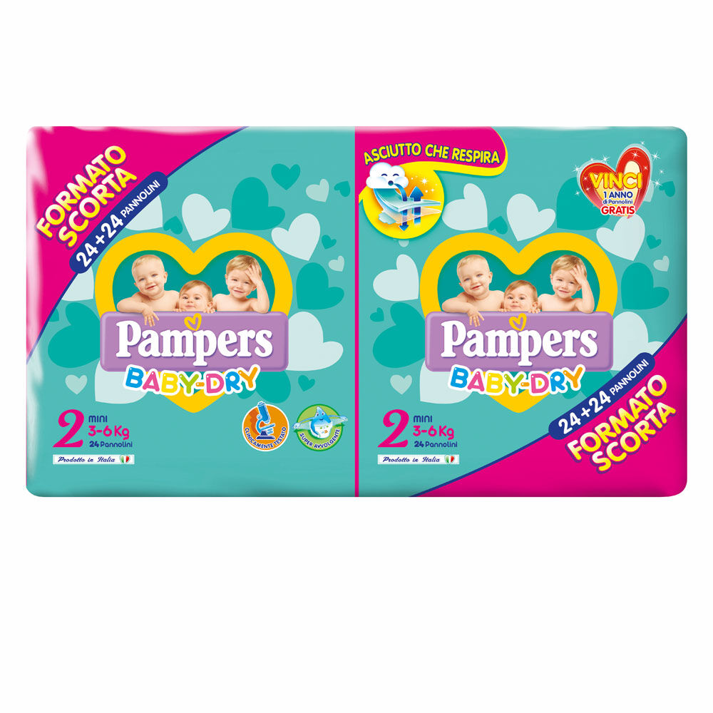 Pampers Baby Dry Duo Mini 48 Pannolini, , large