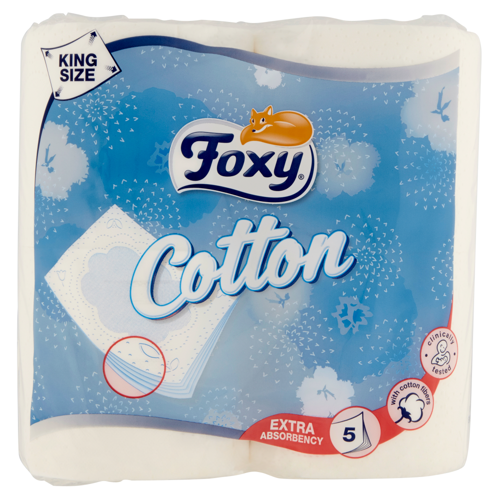 Foxy Igieinica Cotton 5 Veli 4 Rotoli, , large